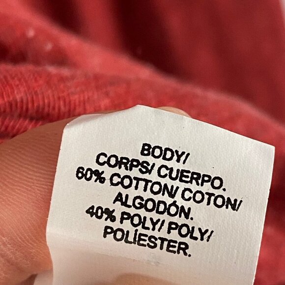 Lucky Brand Snow Heather Hoodie Pullover Mens Medium Red White Speckled - Picture 5 of 9